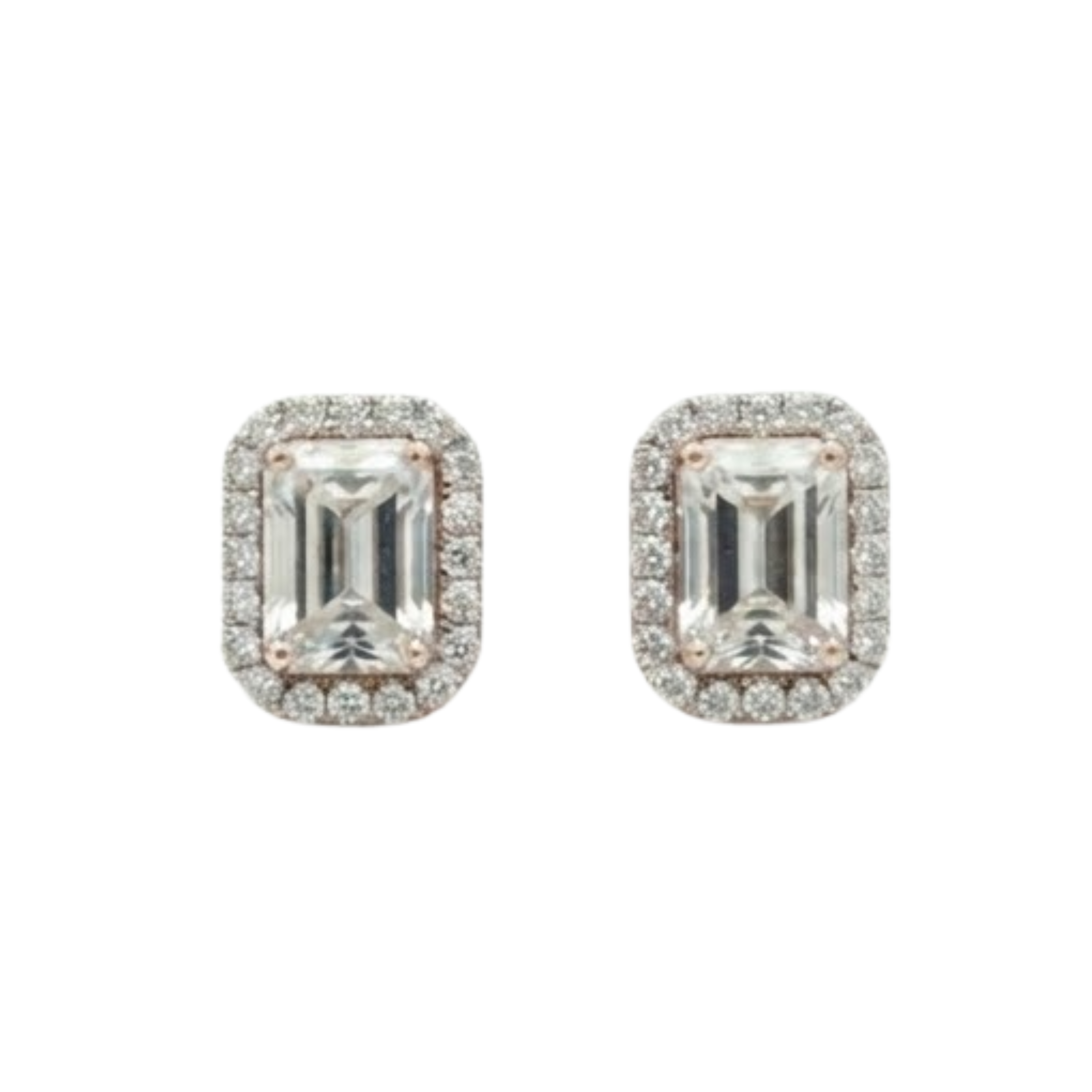 Emerald Halo Studs