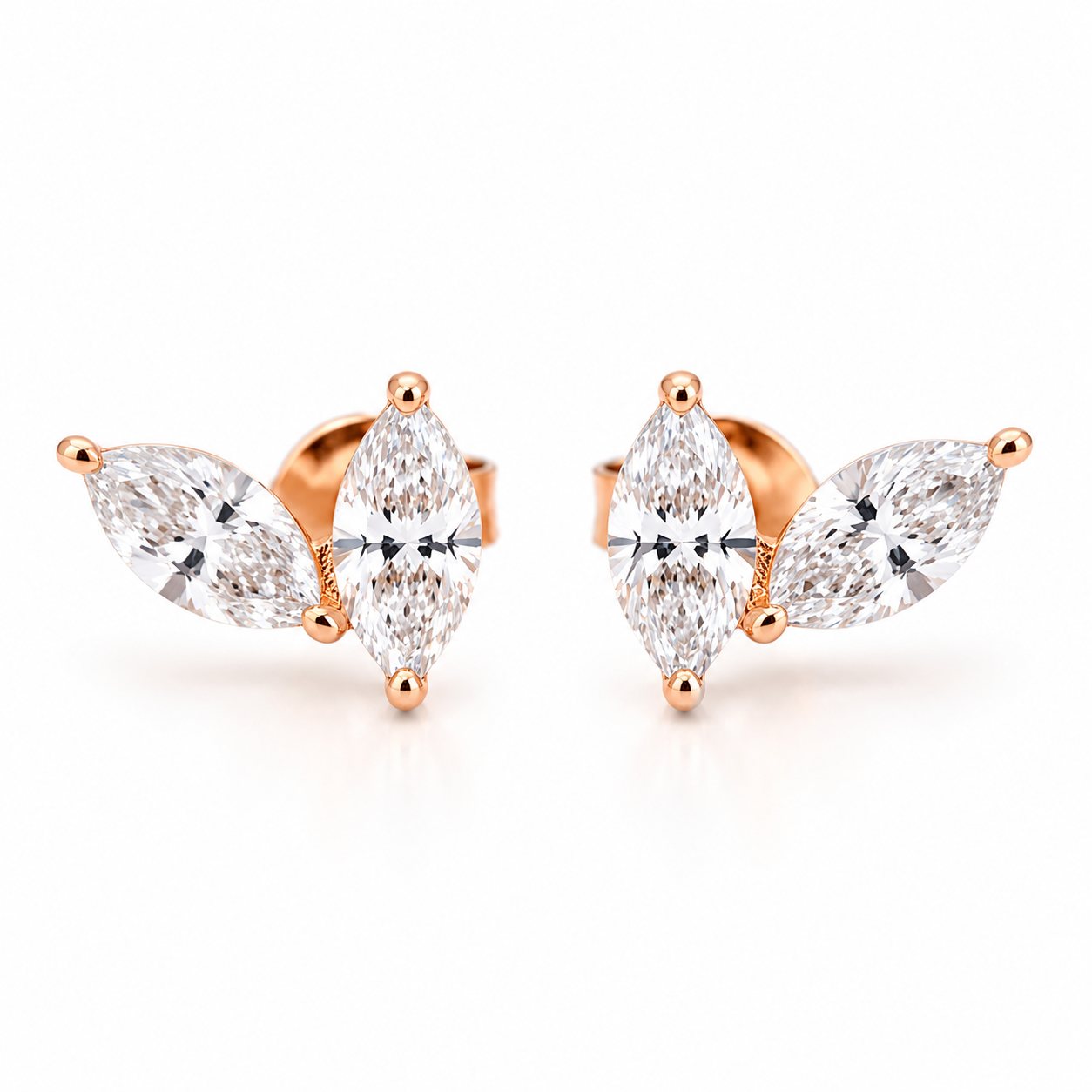 Dual Marquise Wing Studs