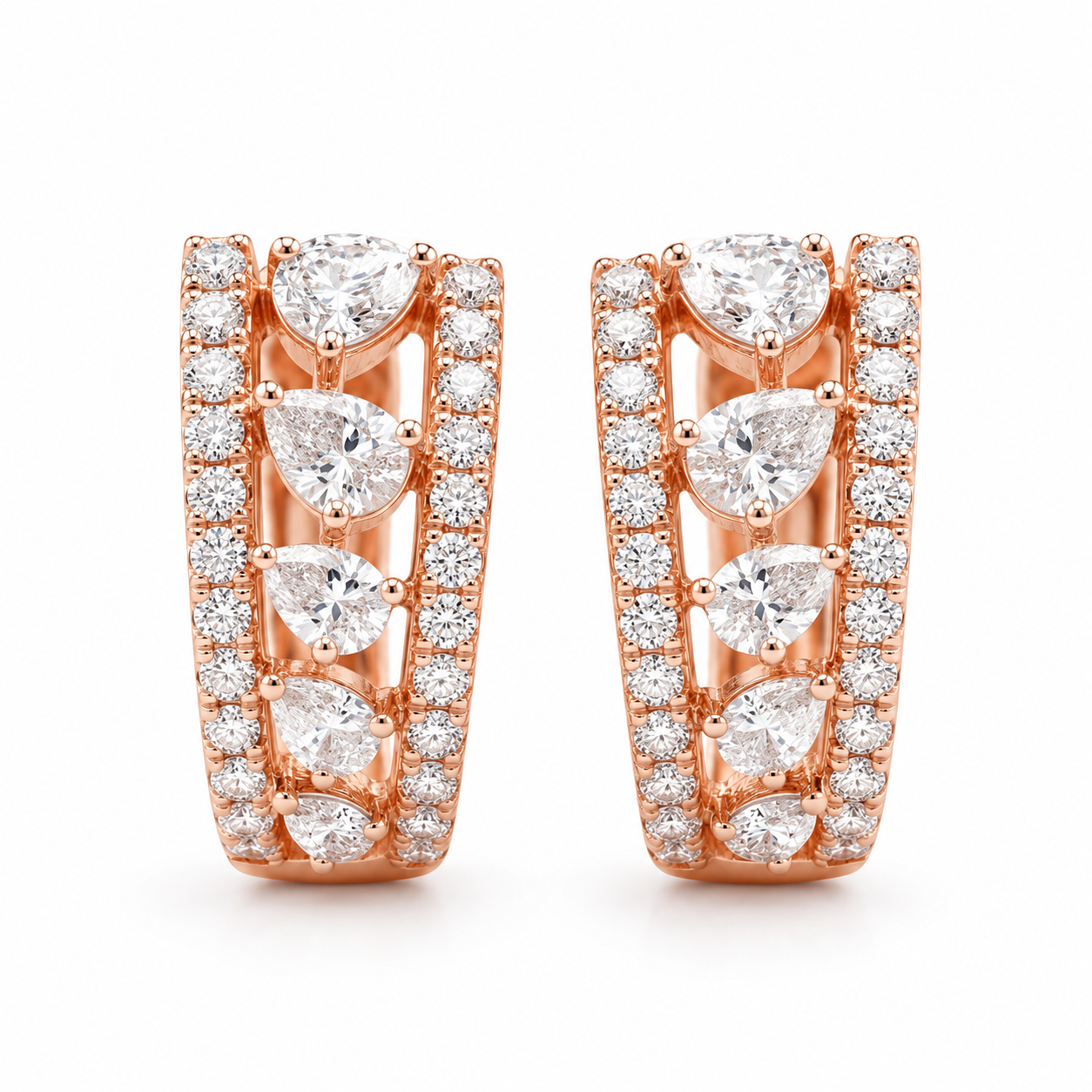 Pear Cascade Hoops