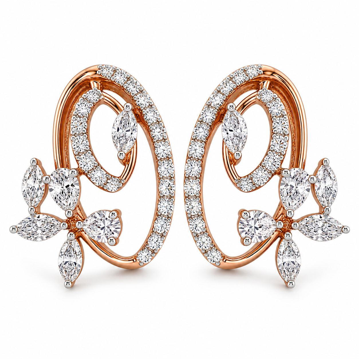 Floral Infinity Hoops