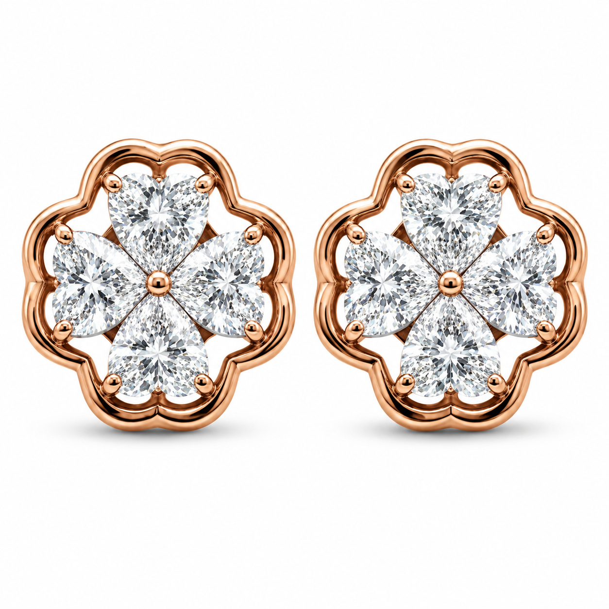 Blossom Heart Studs