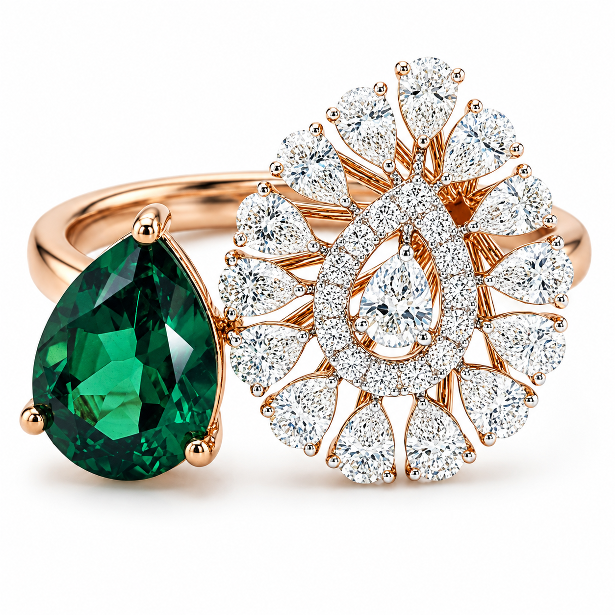 PEAR OF PARADISE RING