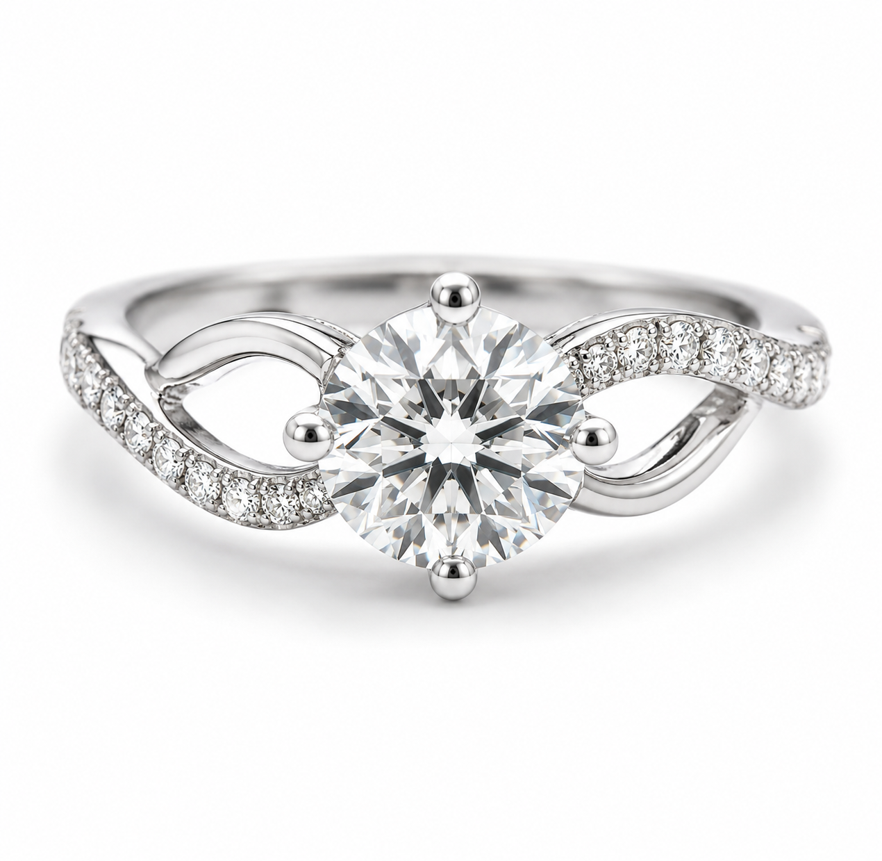 CROWNED SOLITAIRE RING