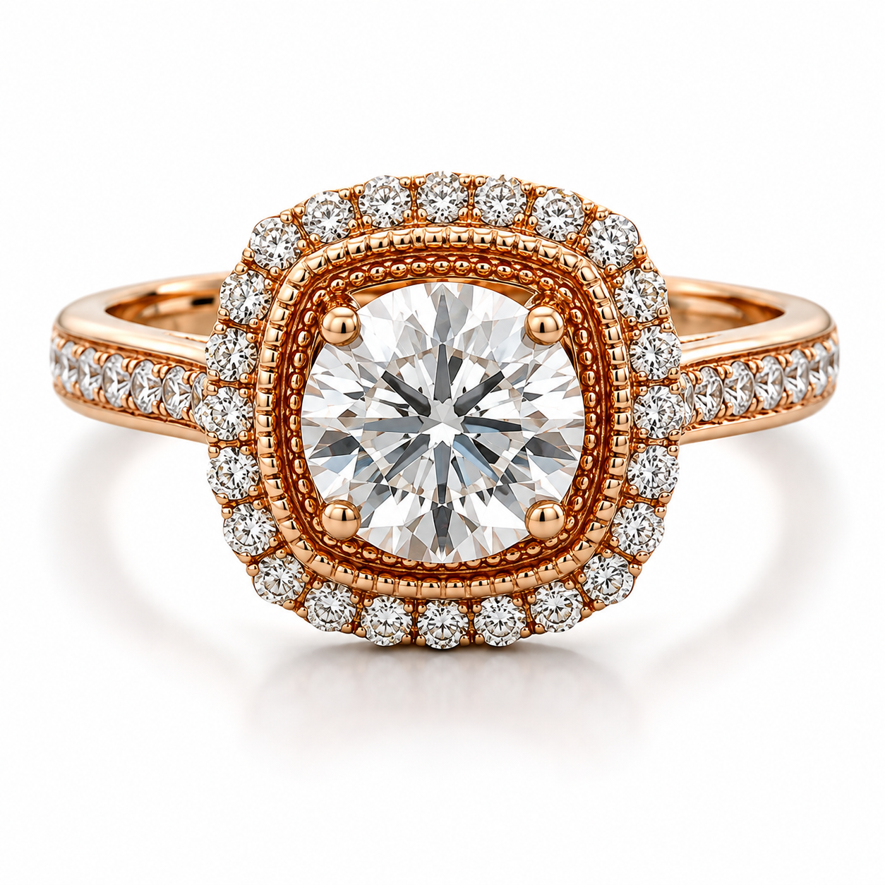 ROSETTE HALO RING