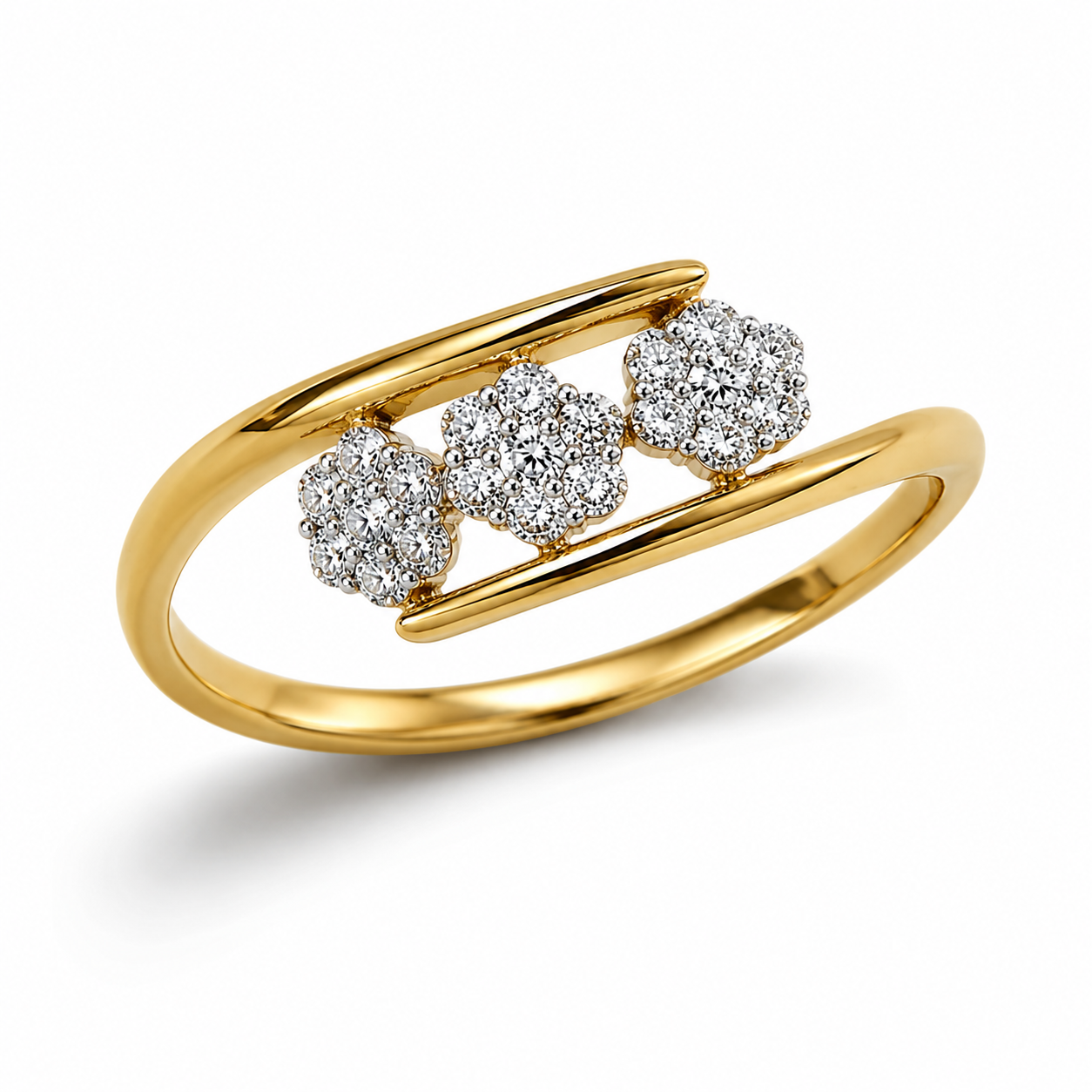 Triple Flower Ring