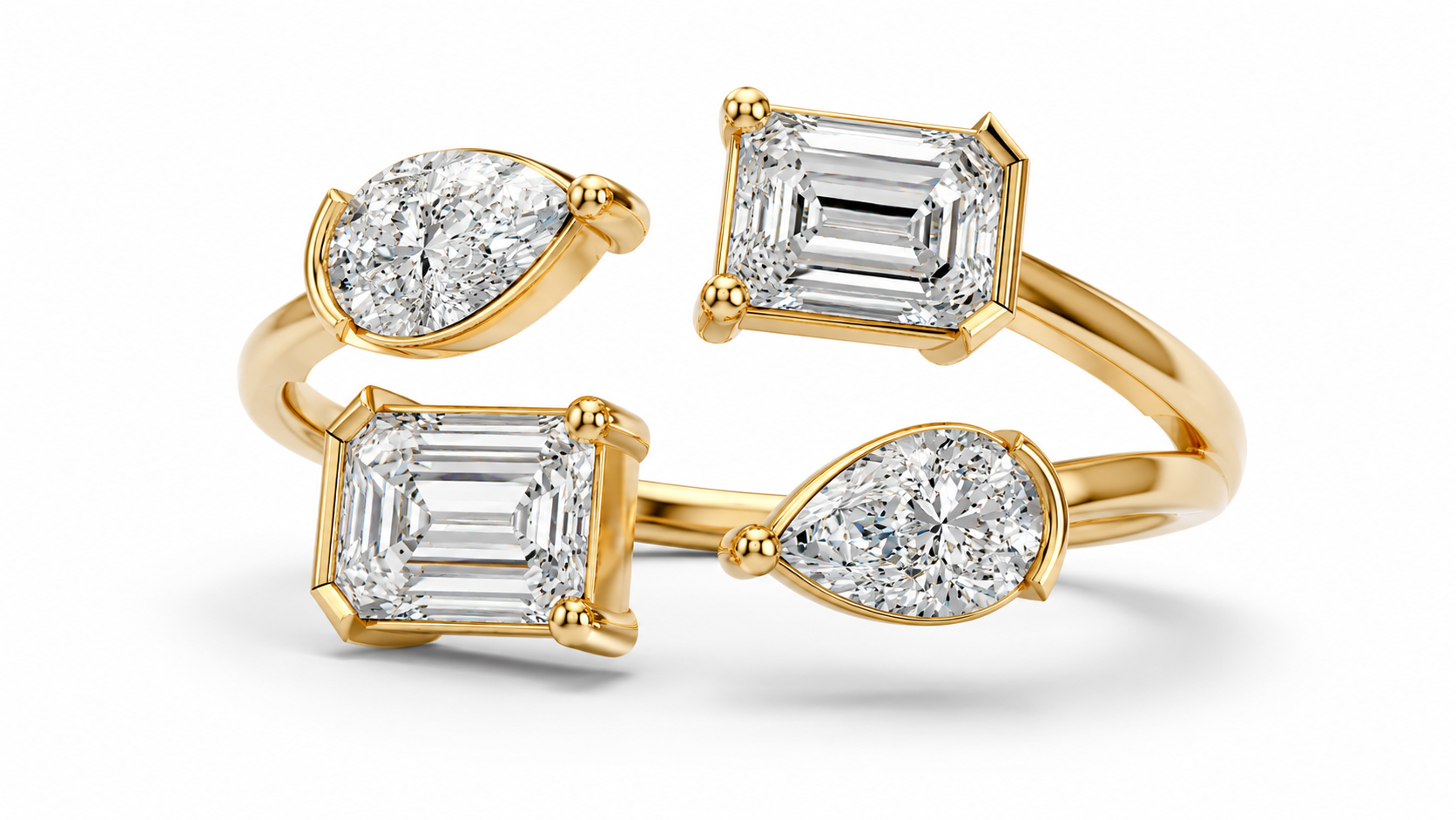 Four-Stone Cuff Ring