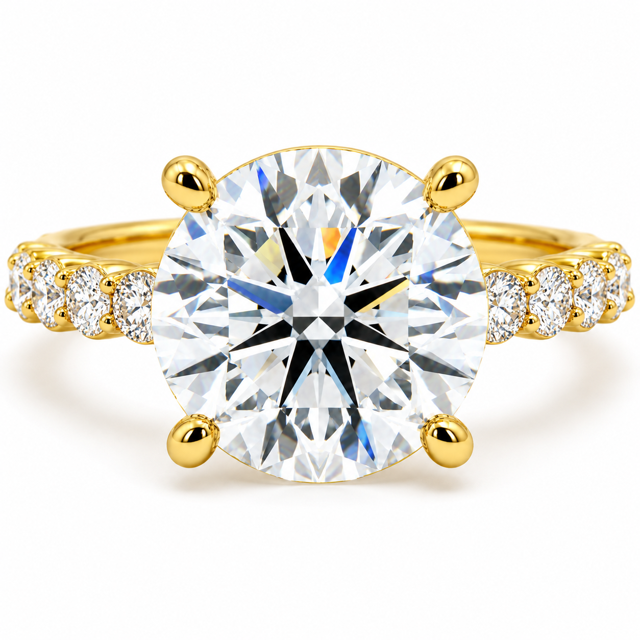 Classic Round Diamond Halo Ring