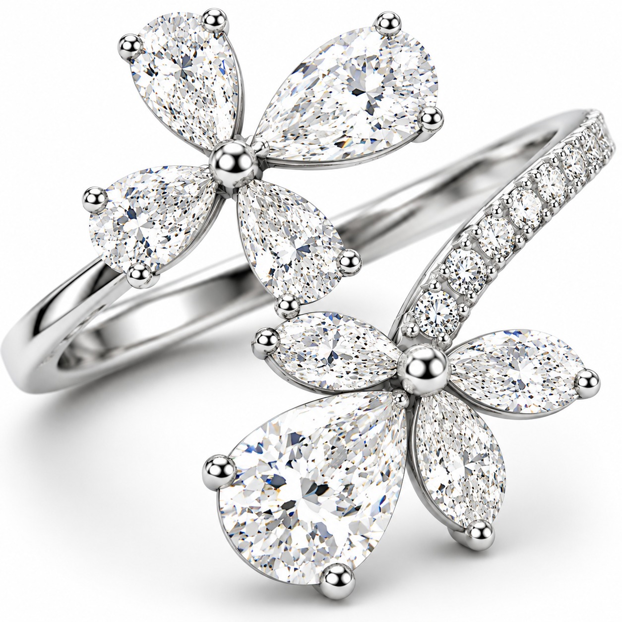 Floral Crystal Ring