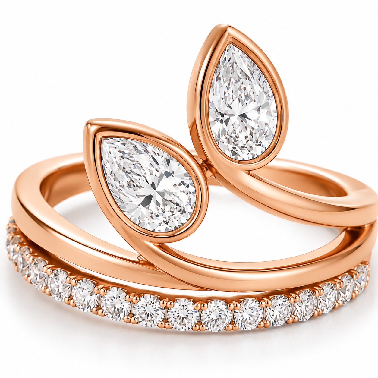 Teardrop Diamond Ring
