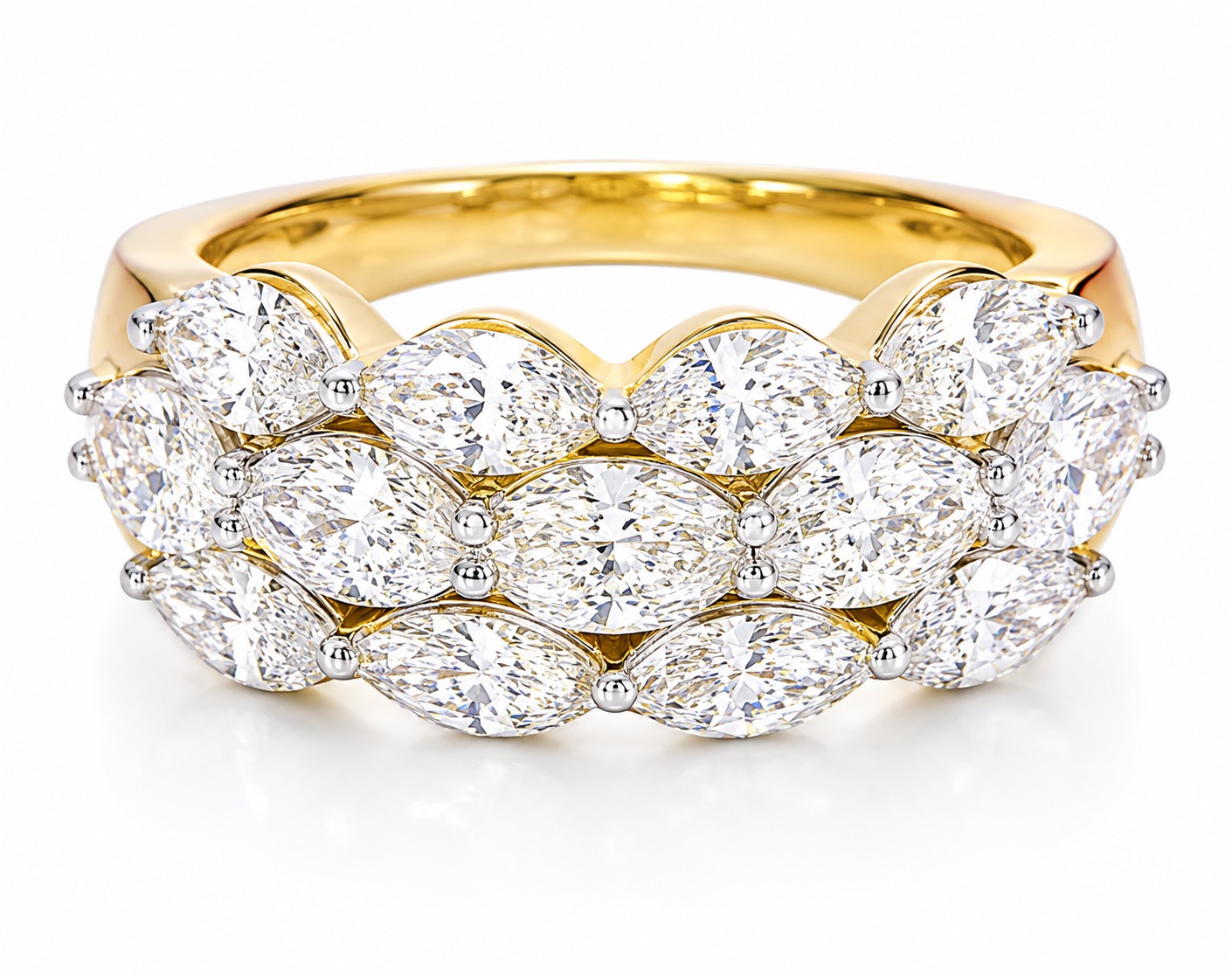 Diamond Cluster Ring