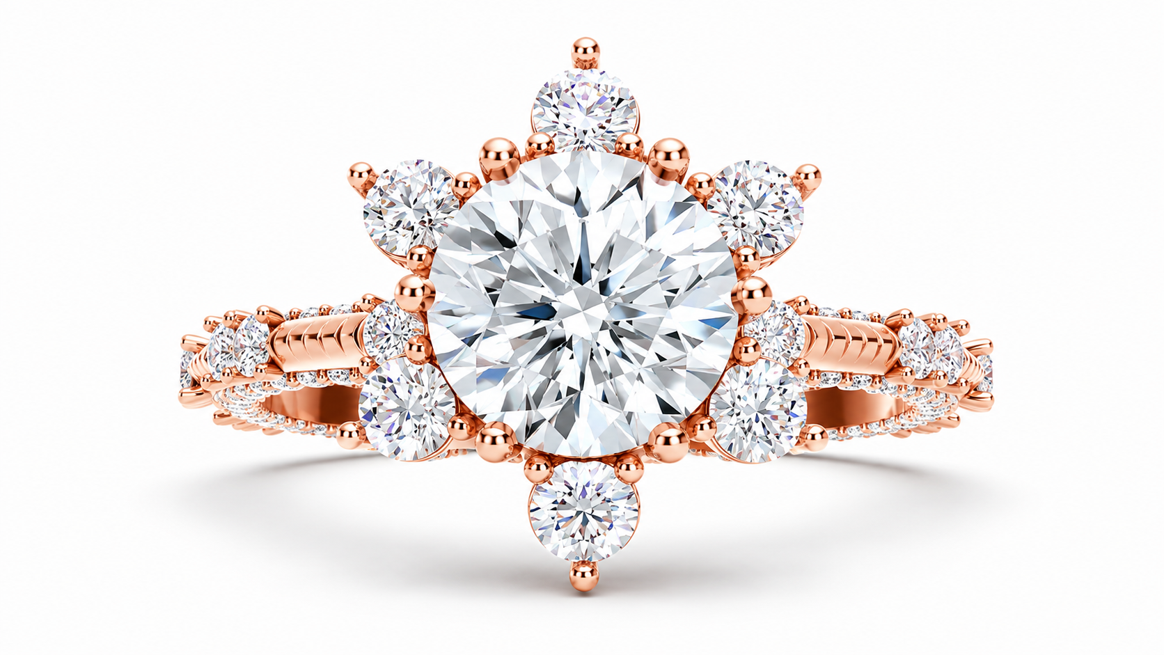 Rose Gold Halo Ring