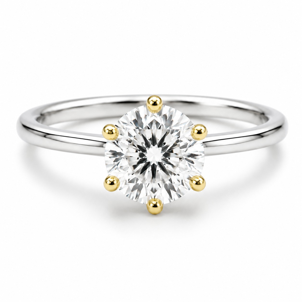 Dual-Tone Solitaire Ring