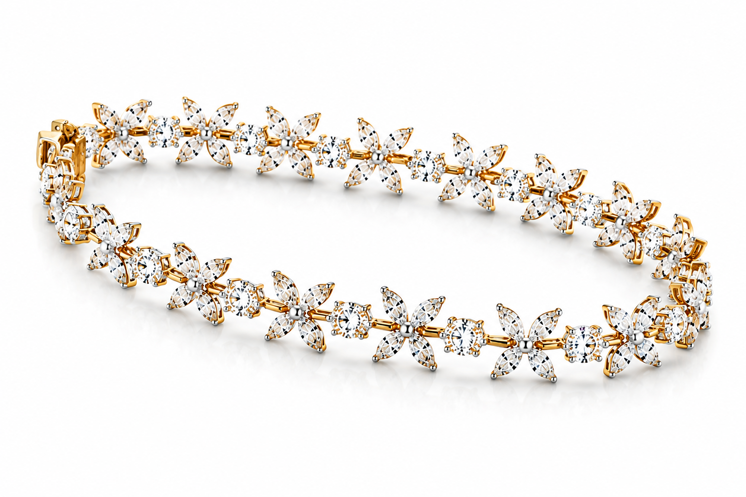 Golden Floral Bracelet