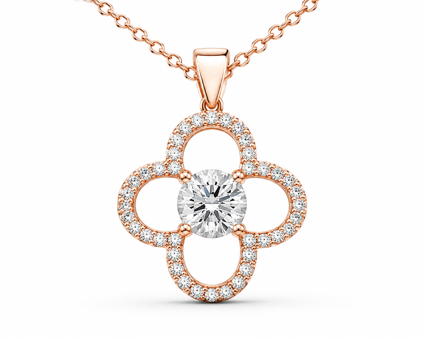 Clover Diamond Pendant