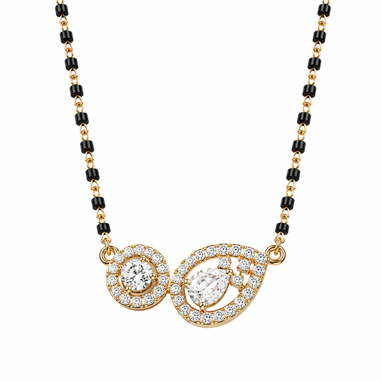 Twin Teardrop Mangalsutra