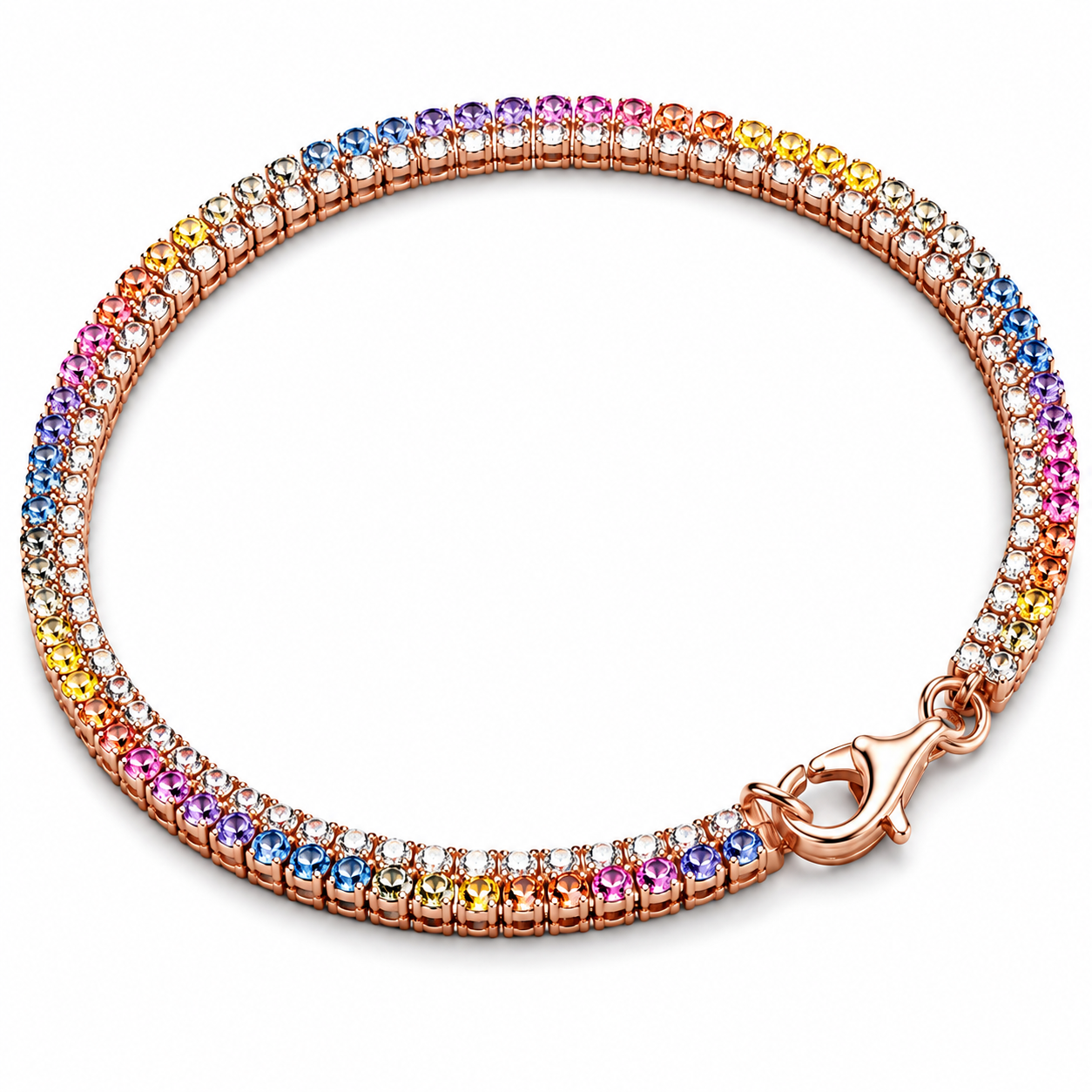 Rainbow Tennis Bracelet