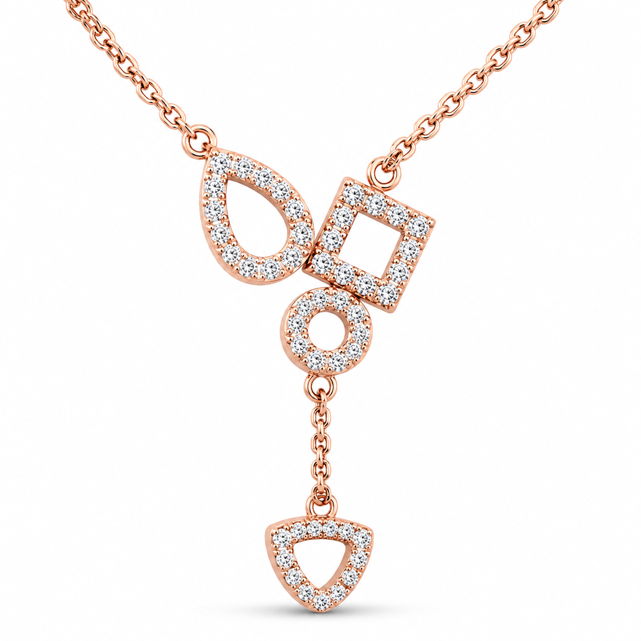 Geometric Rose Gold Necklace