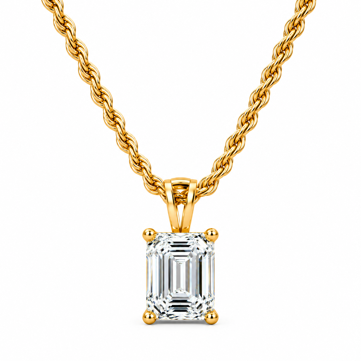 Emerald Cut Pendant