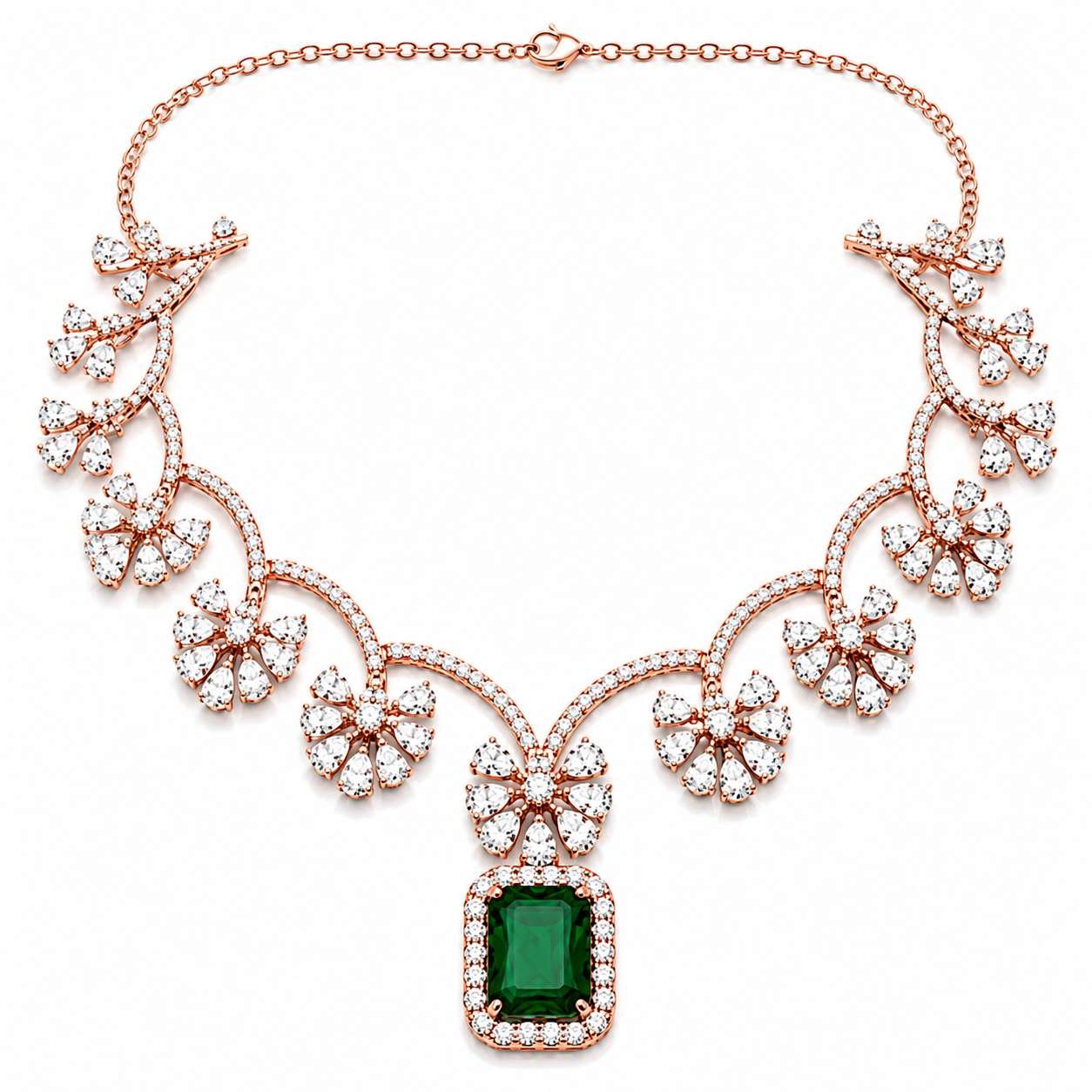Emerald Floral Cascade