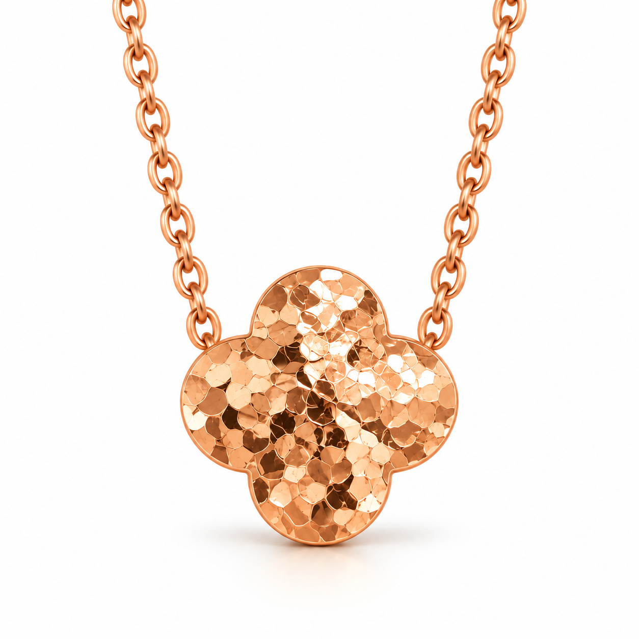 Textured Clover Necklace