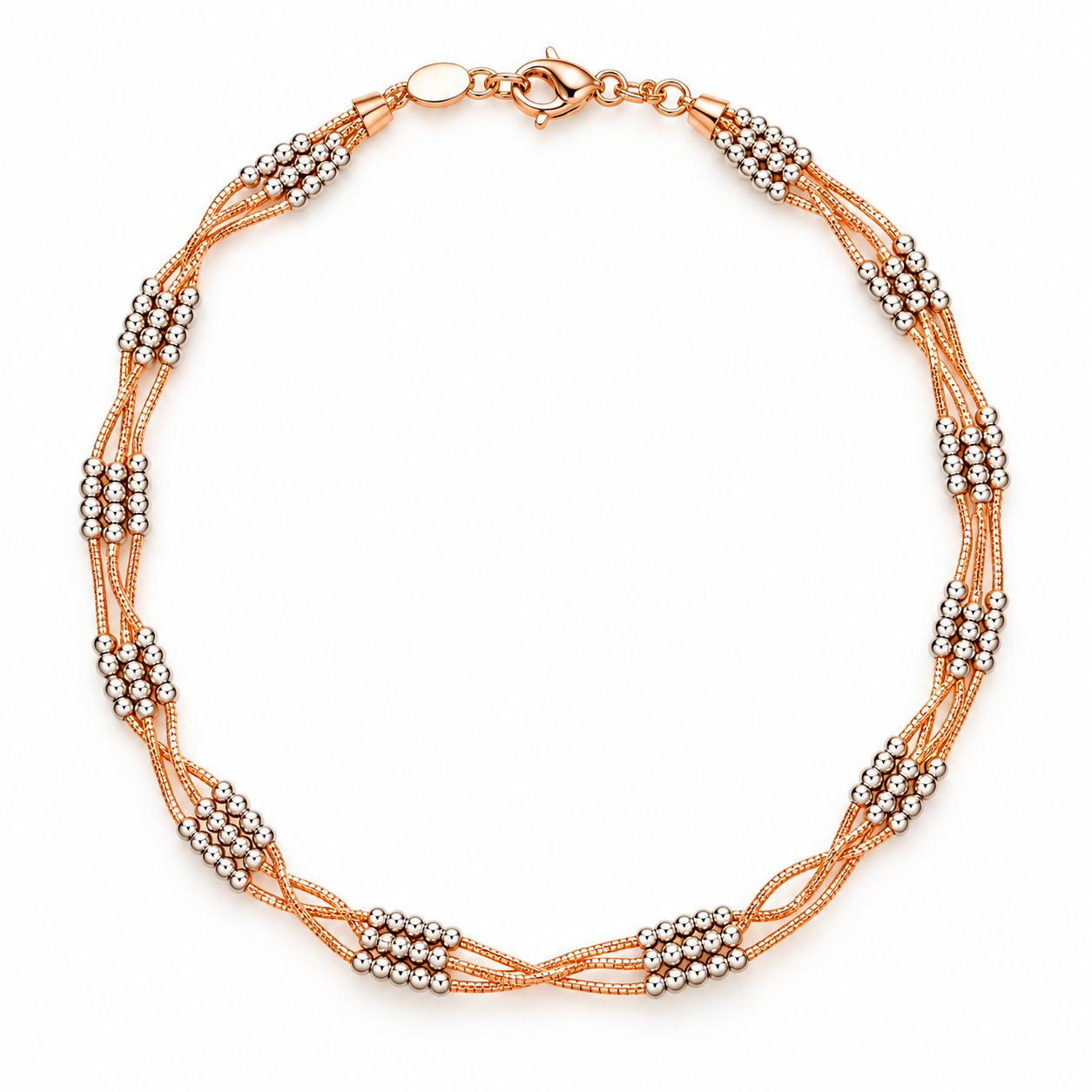 Beaded Rosegold Necklace
