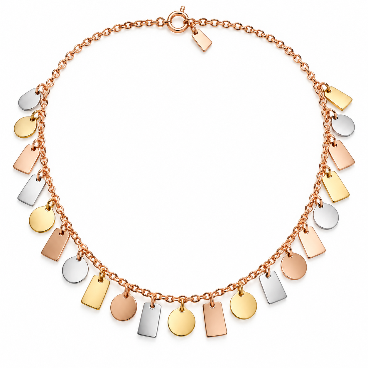 Tricolor Charm Necklace