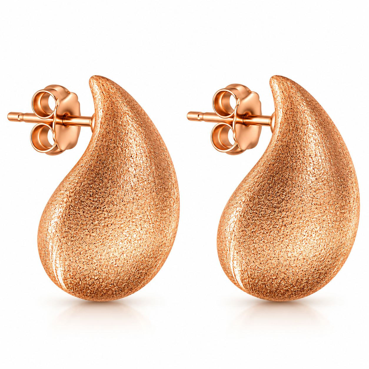 Textured Teardrop Studs