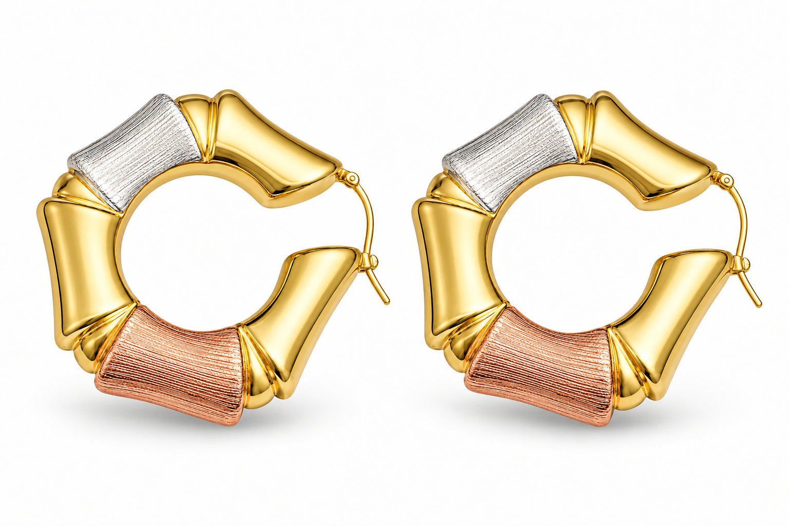 Tricolor Sculpted HoopS