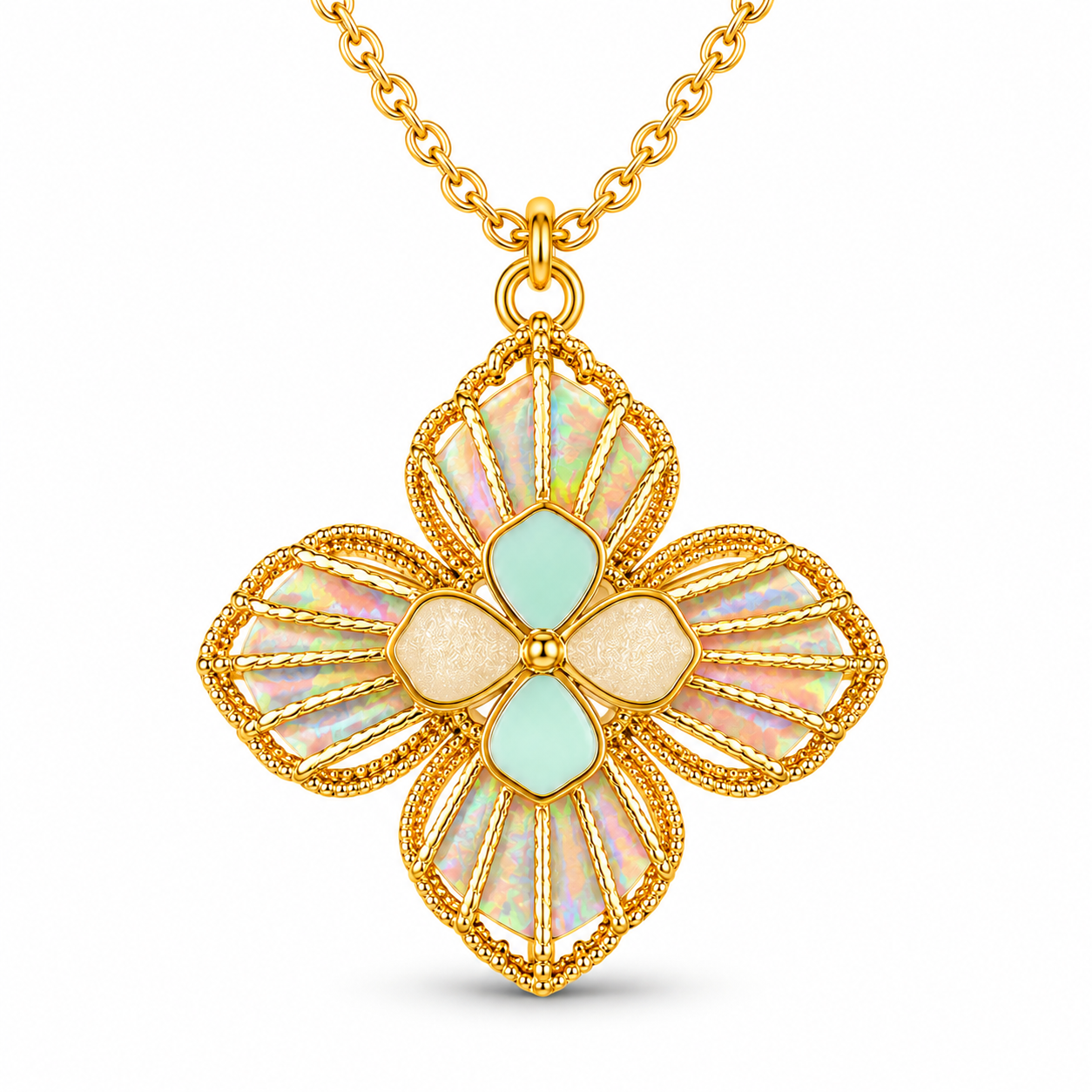 Opal Blossom Pendant