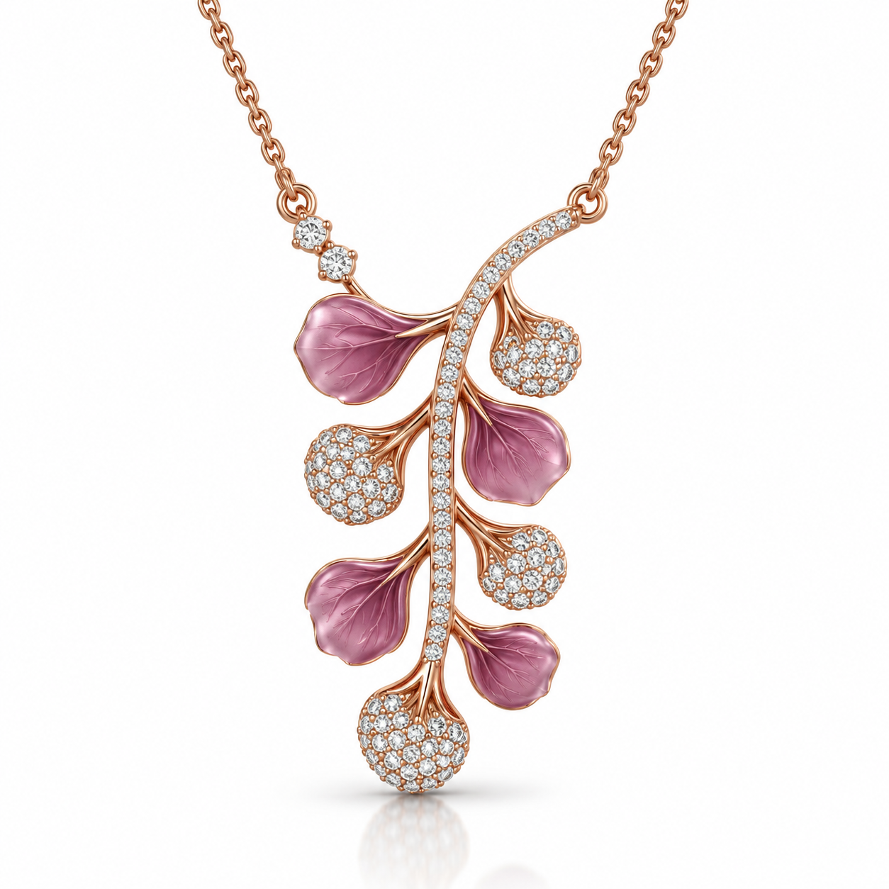 Blossom Vine Diamond Pendant