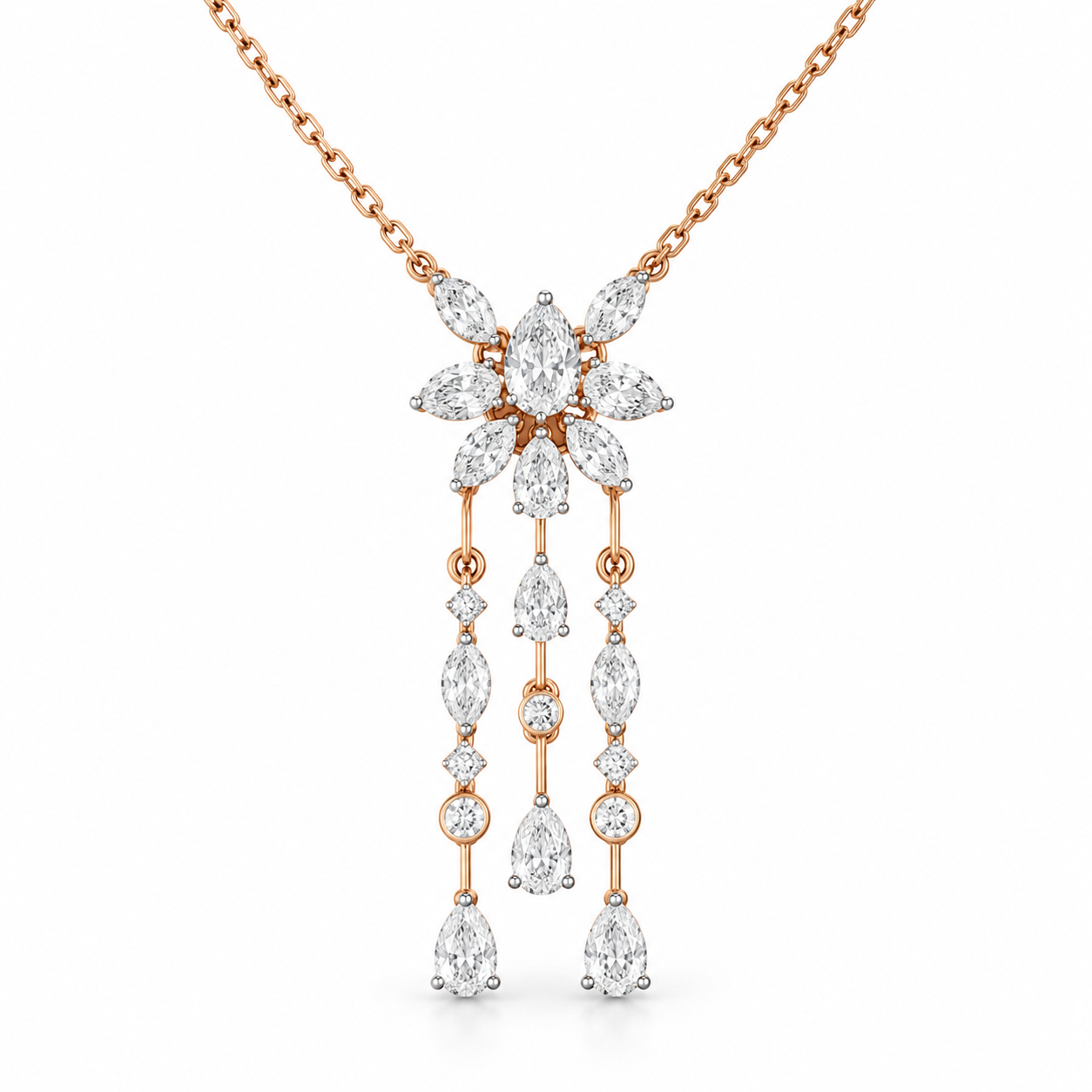 Celestial Cascade Diamond Pendant