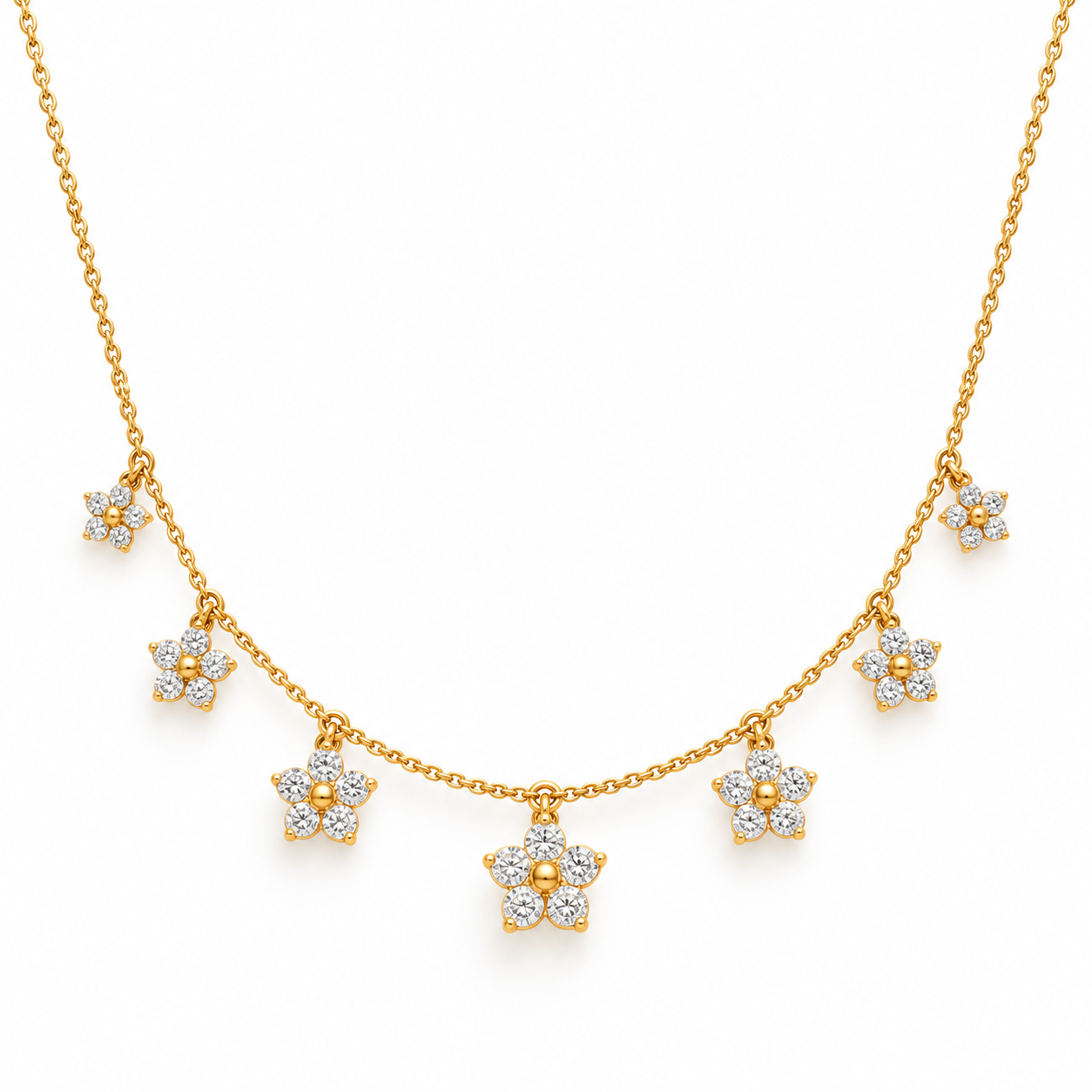Seven Bloom Diamond Necklace