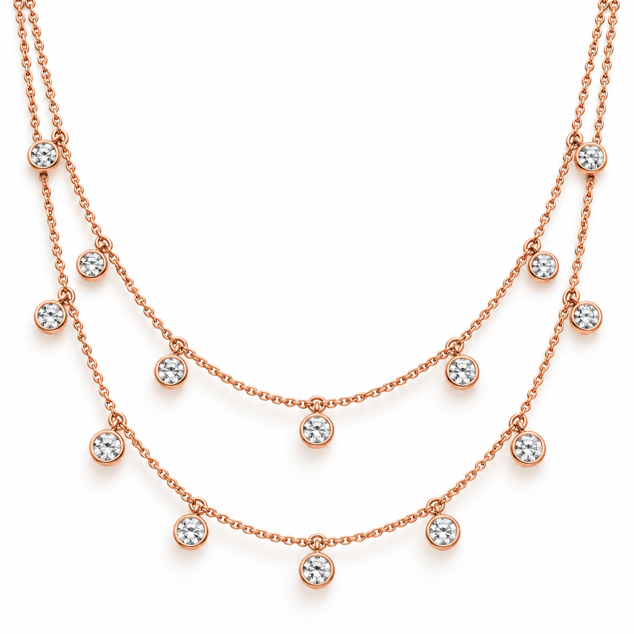 Rose Halo Duo Necklace
